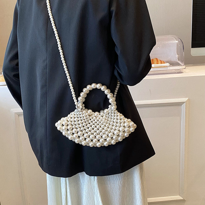 Elegant Pearl-Detail Handbag