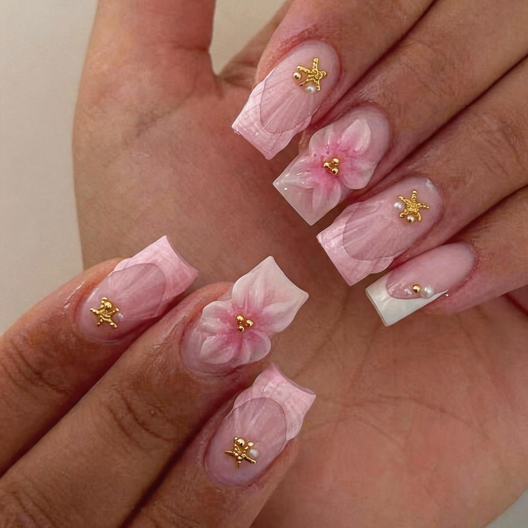 Artistic Press-On Nail Kit with Gel and Nail File