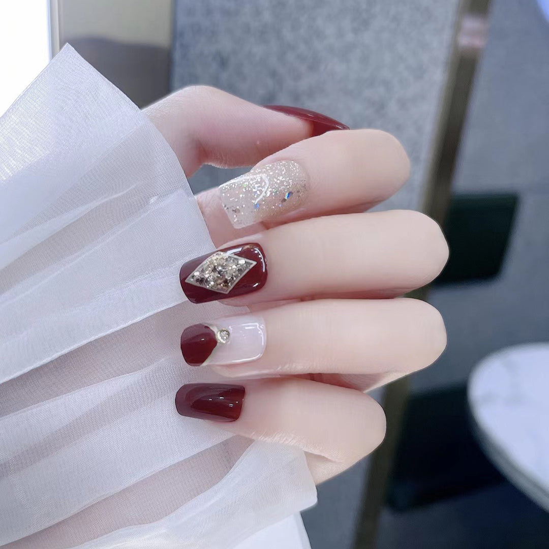 Decorative Glitter Press-On Nails Kalsten