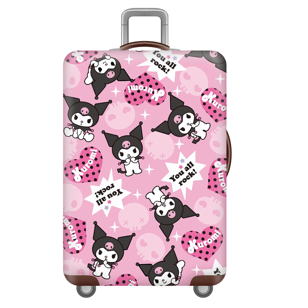 Unisex children's suitcase with reinforced hard shell, telescopic handle and Kuromi motif Kalsten