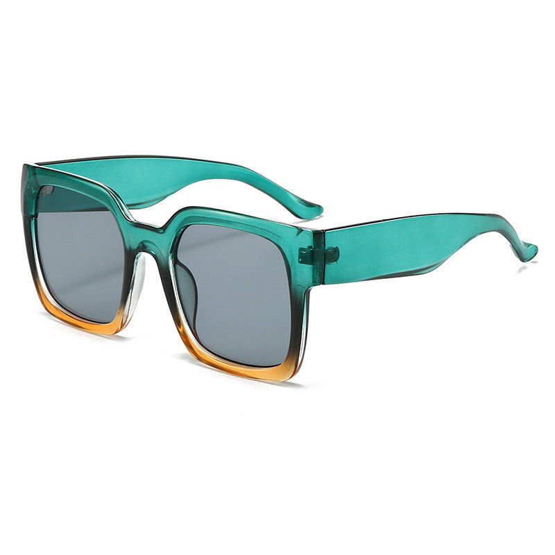 Women's square sunglasses with stylish transparent frame and soft color gradient Kalsten