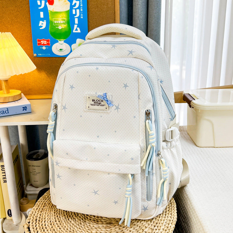 Stylish Star-Embellished Multi-Functional Backpack Kalsten