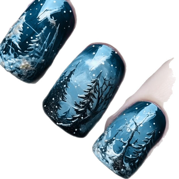 Winter Wonderland Acrylic Nail Art Kalsten