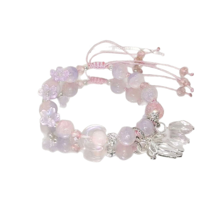 Handmade Floral Bead Charm Bracelet Kalsten