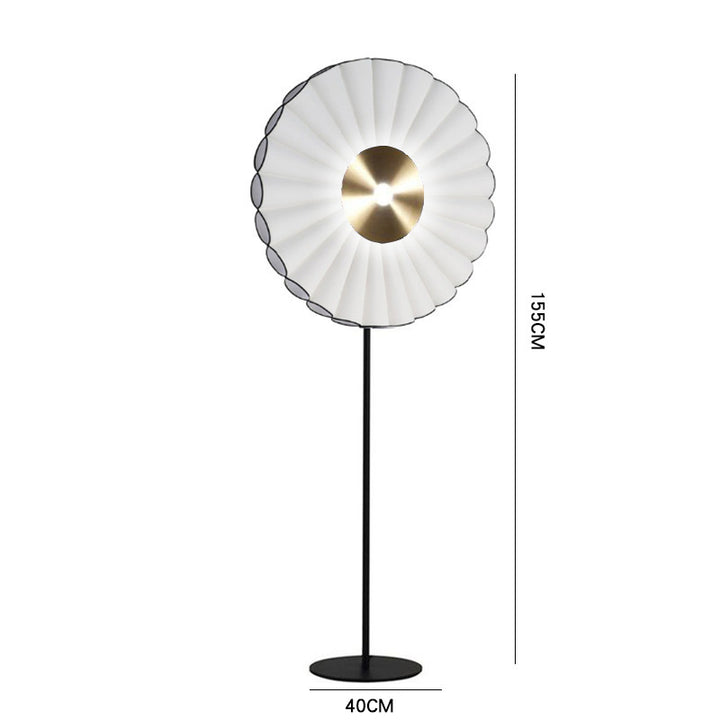 Elegant Decorative Floor Lamp with Pleated Design