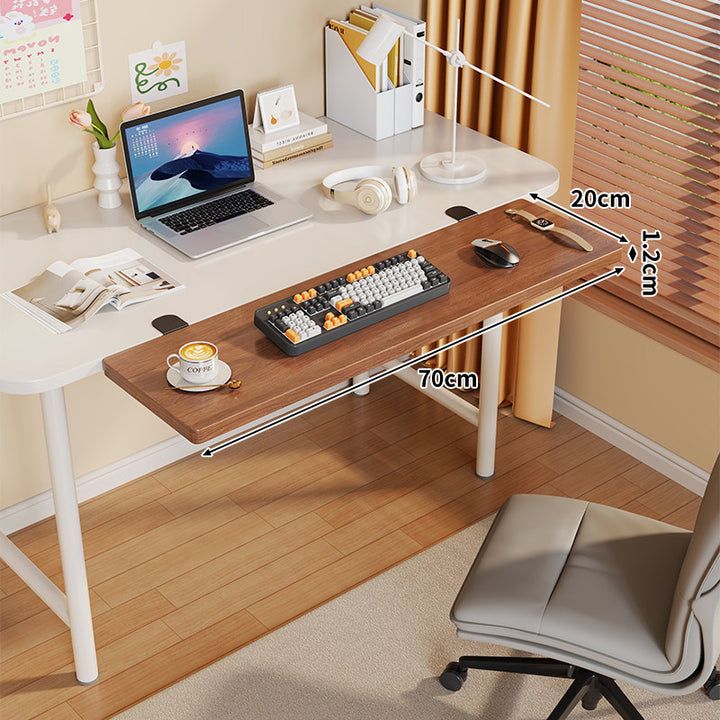 Long Under-Desk Pull-Out Sliding Keyboard and Work Surface Shelf