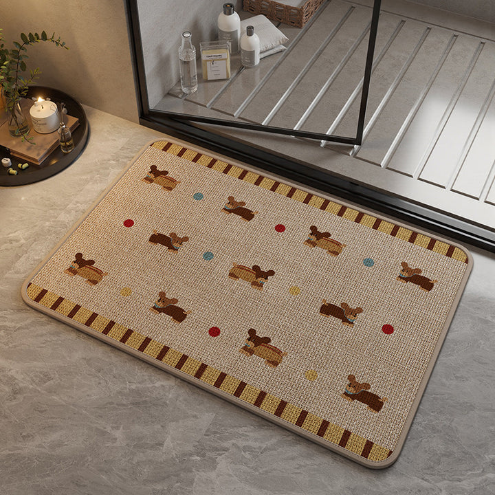 Decorative Cat-Themed Bath Mat Kalsten