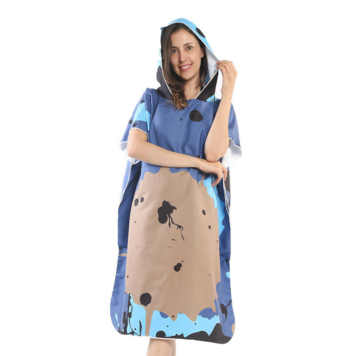 Beach dress with tropical print Kalsten