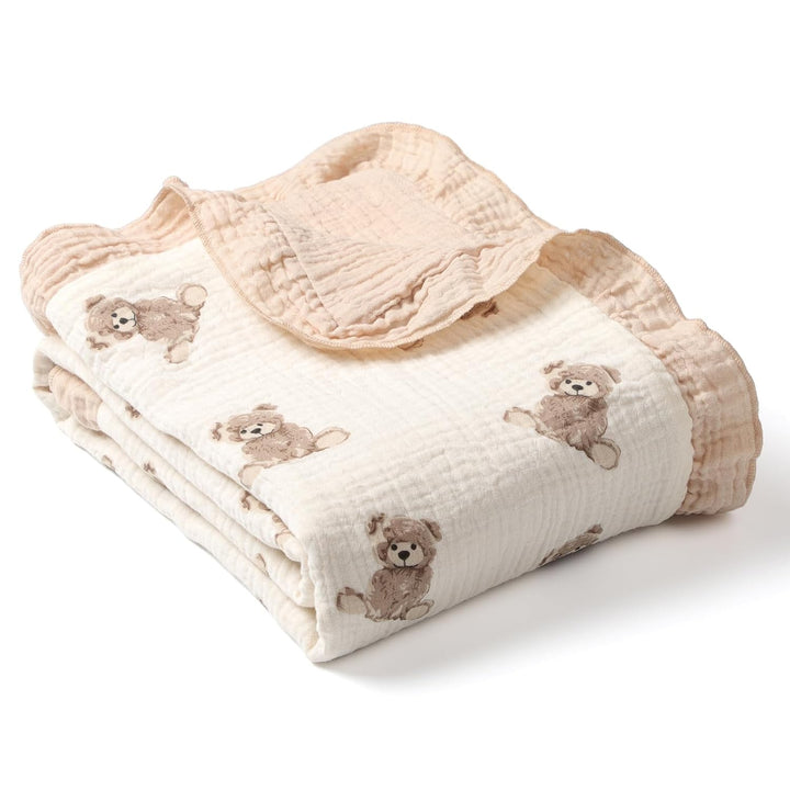 Soft Muslin Baby Blanket with Frill Edging kalsten