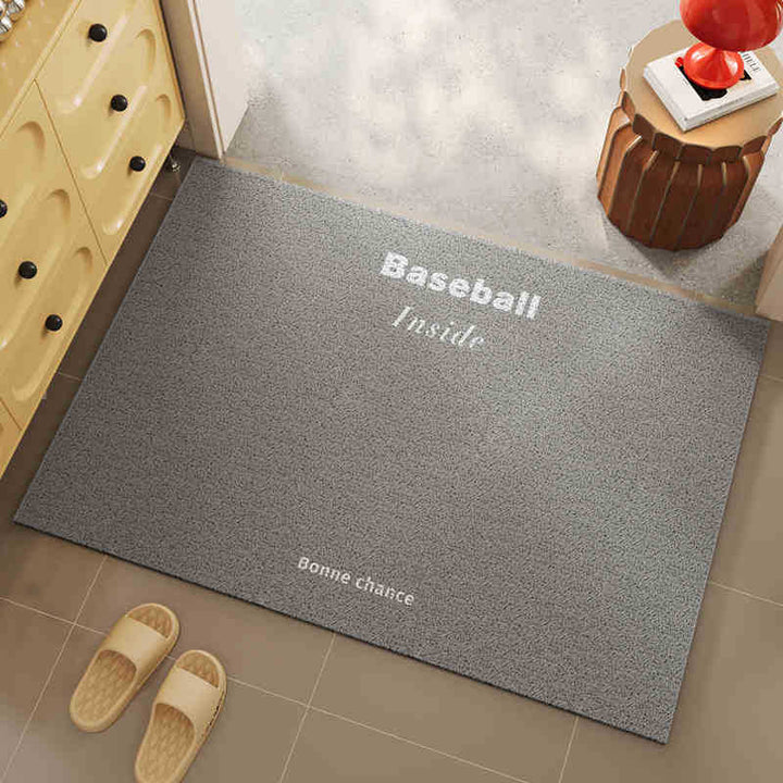 Indoor Baseball-Themed Welcome Mat