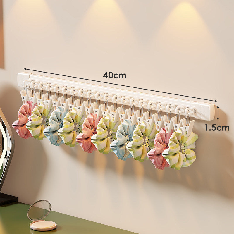 Rotating Wall-Mounted Hair Accessory & Headband Organizer with Swivel Clip Hooks