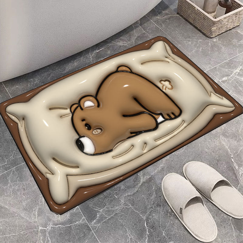 Cute Cartoon Cat Shape Bath Mat Kalsten