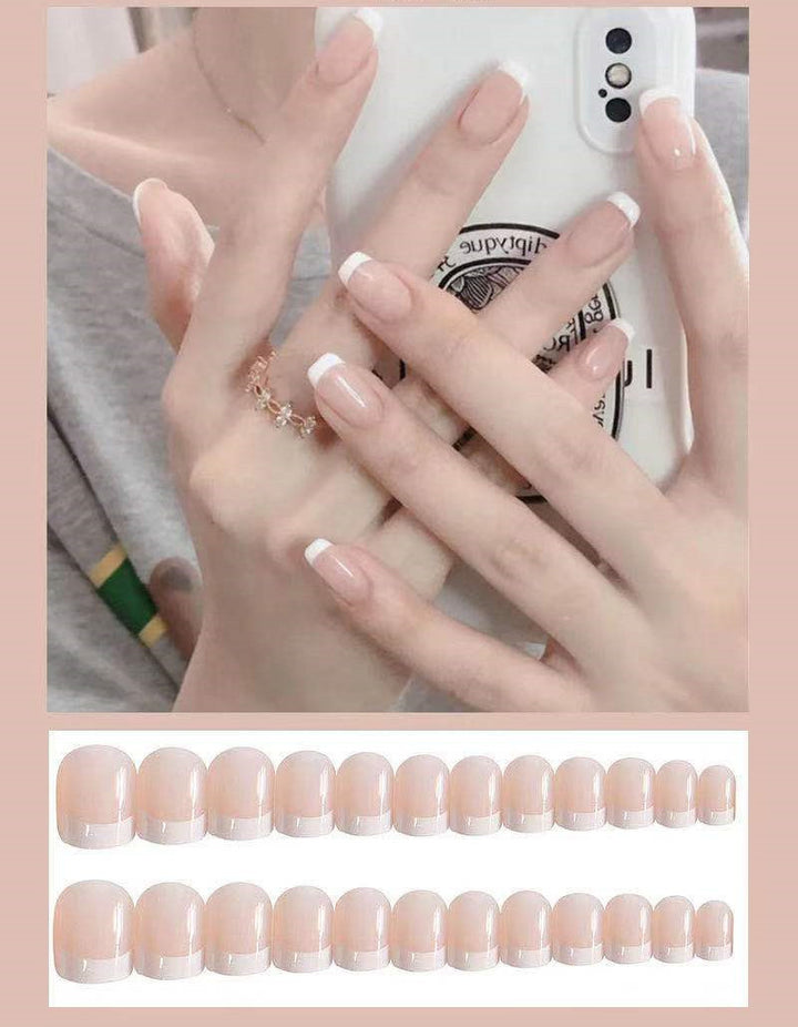 Premium French Tip Press-On Nail Set