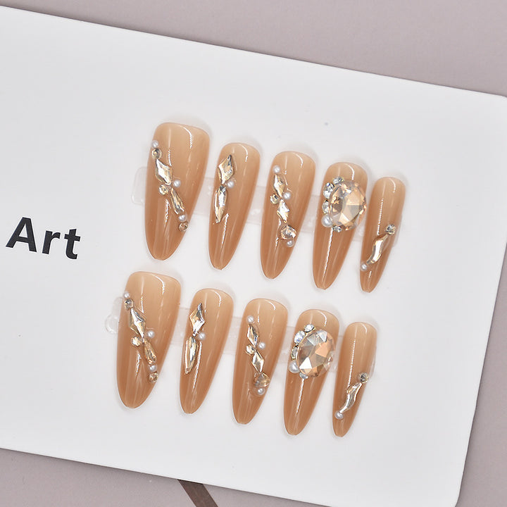 Glamorous Heart-Themed Press-On Nail Set Kalsten