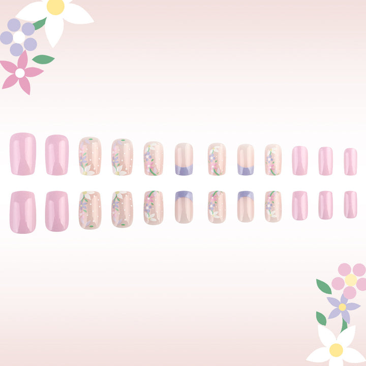 Floral Art Press-On Nail Design Kalsten