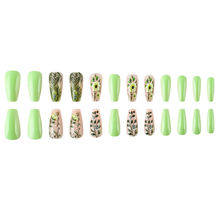Floral Patterned Gel Nail Art Set Kalsten