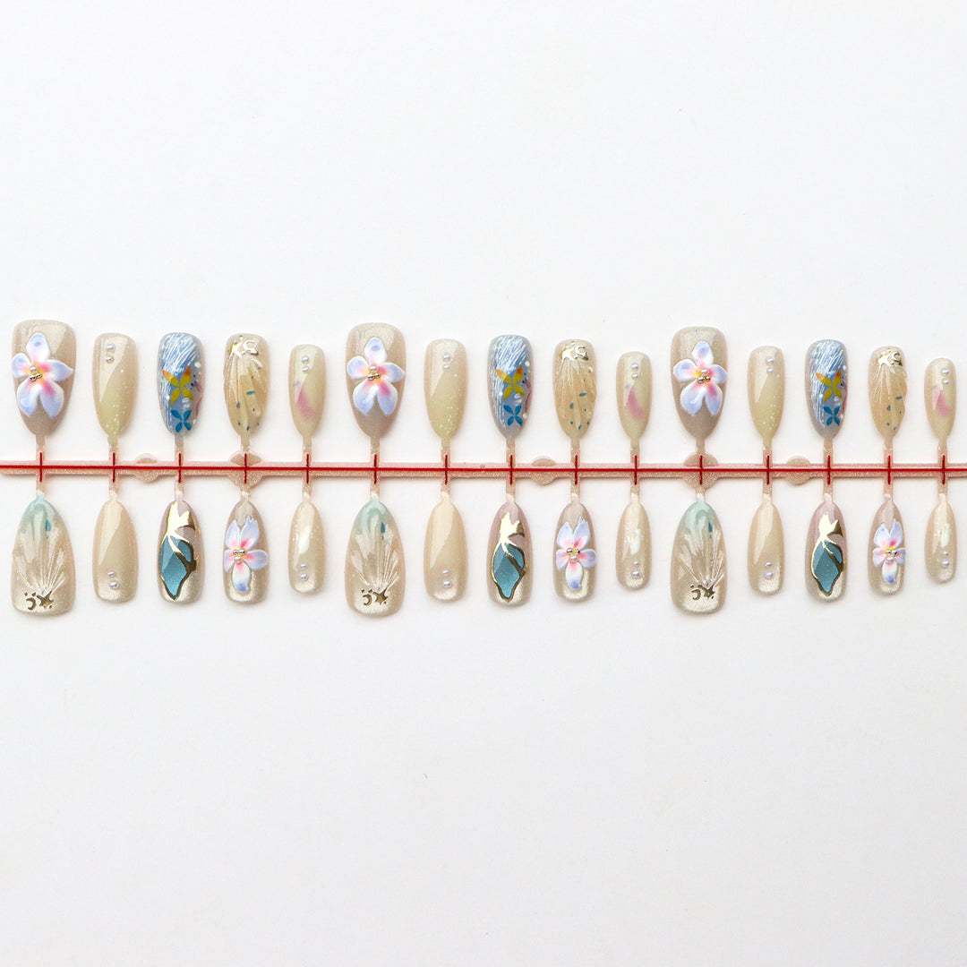 Artistic Floral Press-On Nail Collection  1791724359