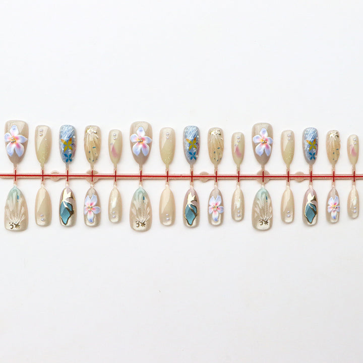 Artistic Floral Press-On Nail Collection  1791724359