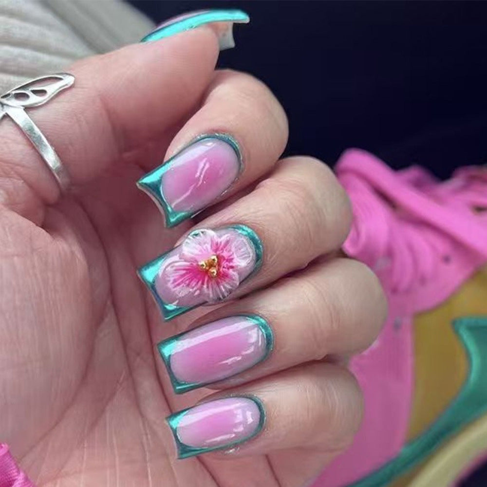 Artificial nails with floral 3D design Kalsten