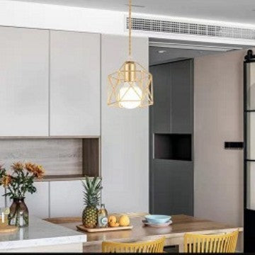Geometric Wireframe Ceiling Light