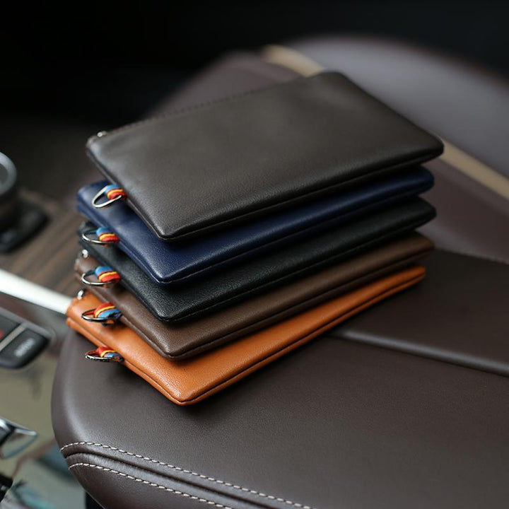 Zippered Leather Cardholder Kalsten