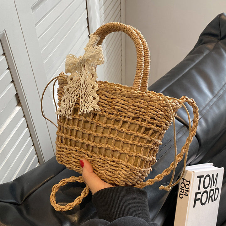 Handcrafted Floral Embroidered Woven Tote Bag