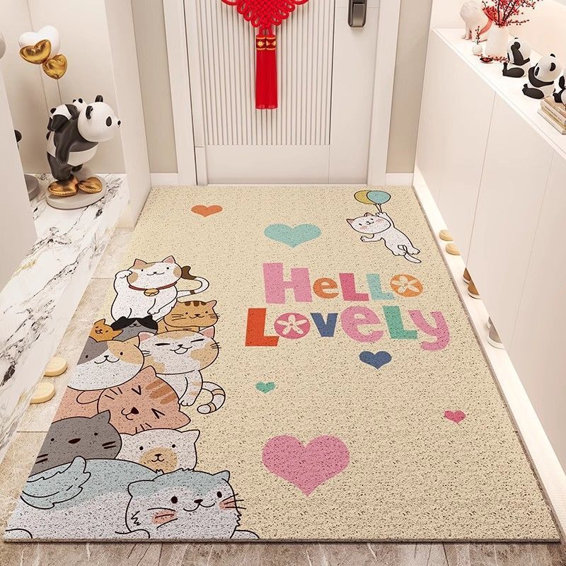 Playful Cat-Themed Area Mat