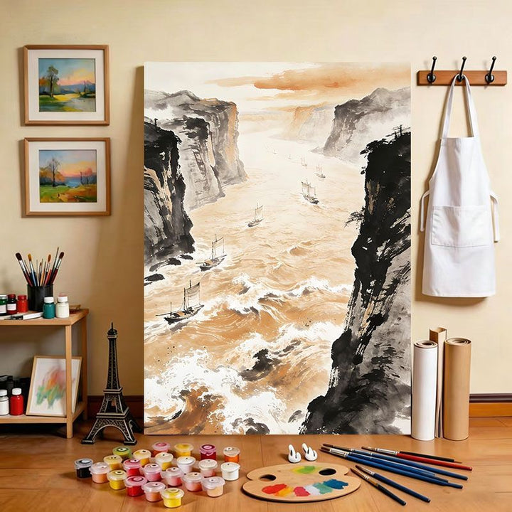 Scenic River Canvas Art Print Kalsten