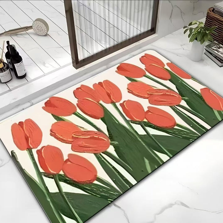 Decorative Floral Kitchen Mat Kalsten