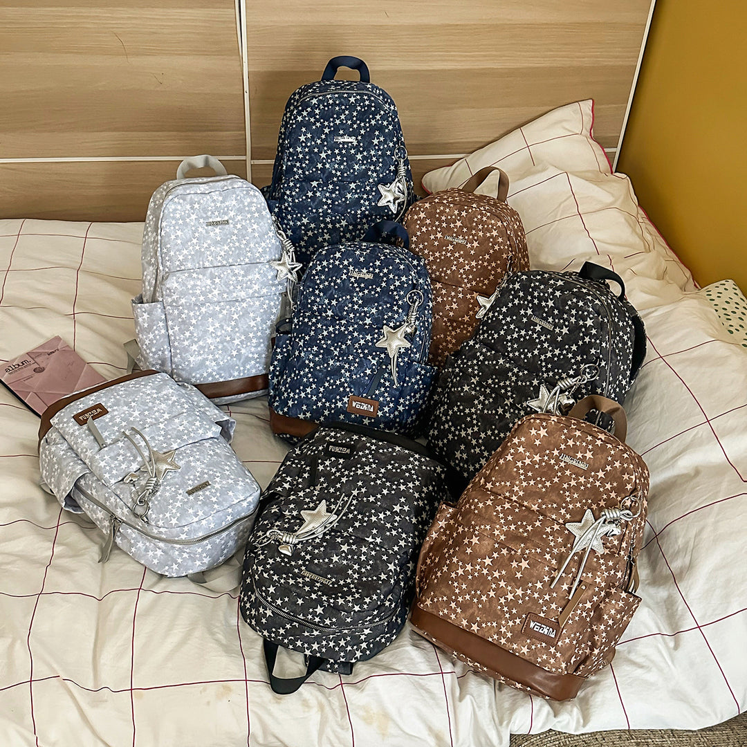 Stylish Star-Printed Casual Backpack Kalsten