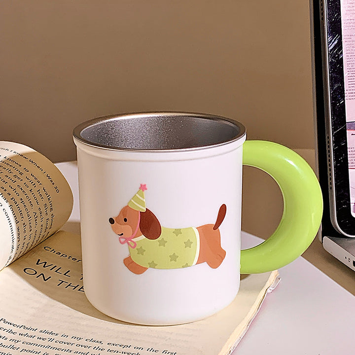 Ceramic mug with playful dog motif Kalsten
