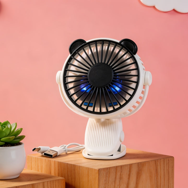 Ladies portable USB fan with flexible tilt mechanism Kalsten