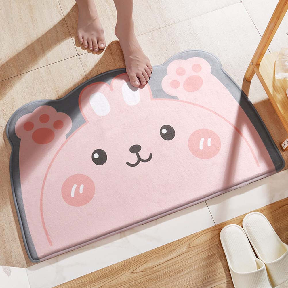 Playful Animal Design Bath Mat