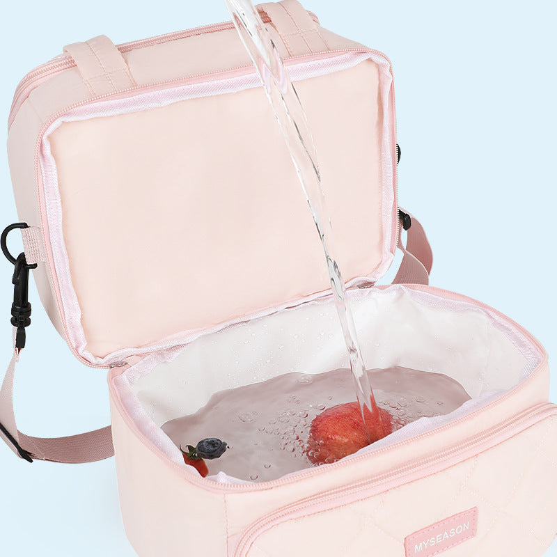 Stylish Quilted Insulated Lunch Tote Kalsten