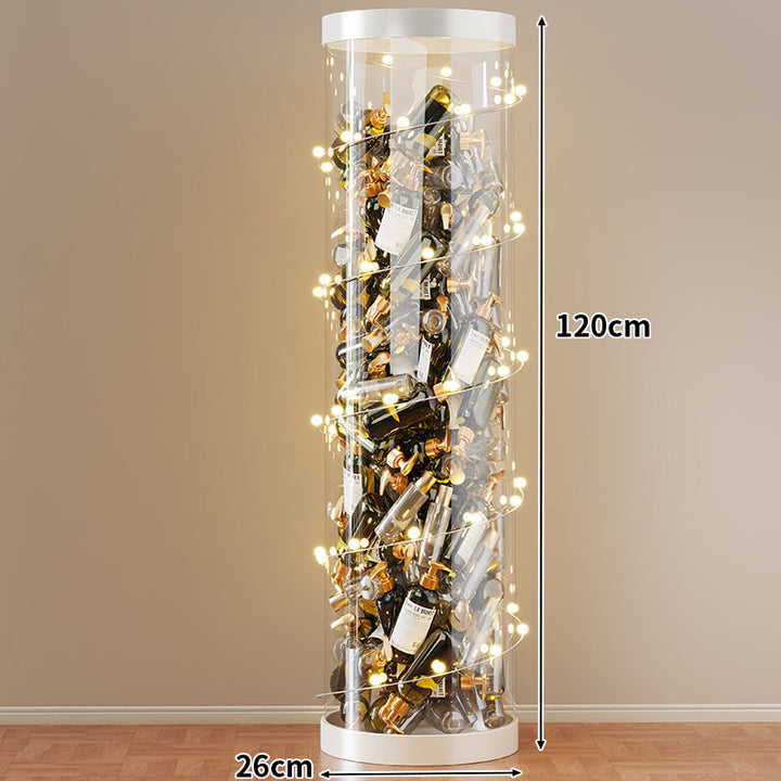 Tall Clear Acrylic Vertical Display Cylinder for Mini Perfume & Sample Bottle Collection
