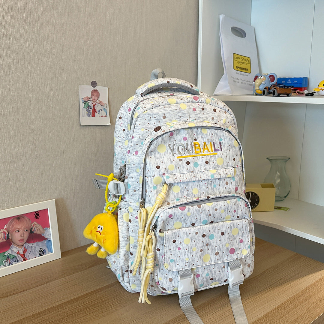 Playful Polka Dot School Backpack Kalsten