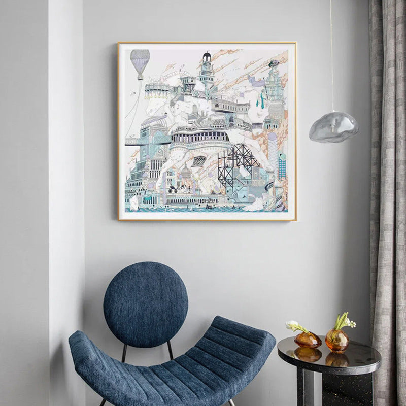 Illustrated City Status Wall Art