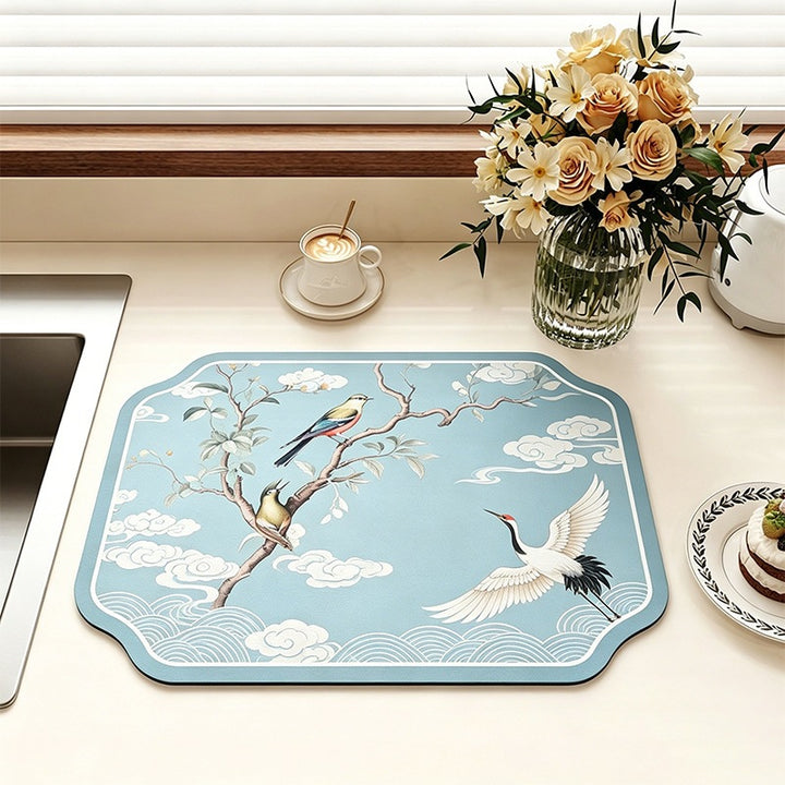 Floral Design Comfort Kitchen Mat for Home