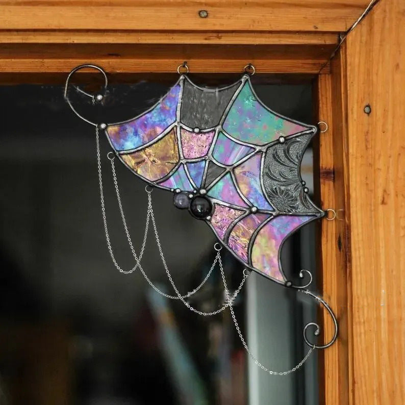 Halloween-Themed Spider Web Door Decoration