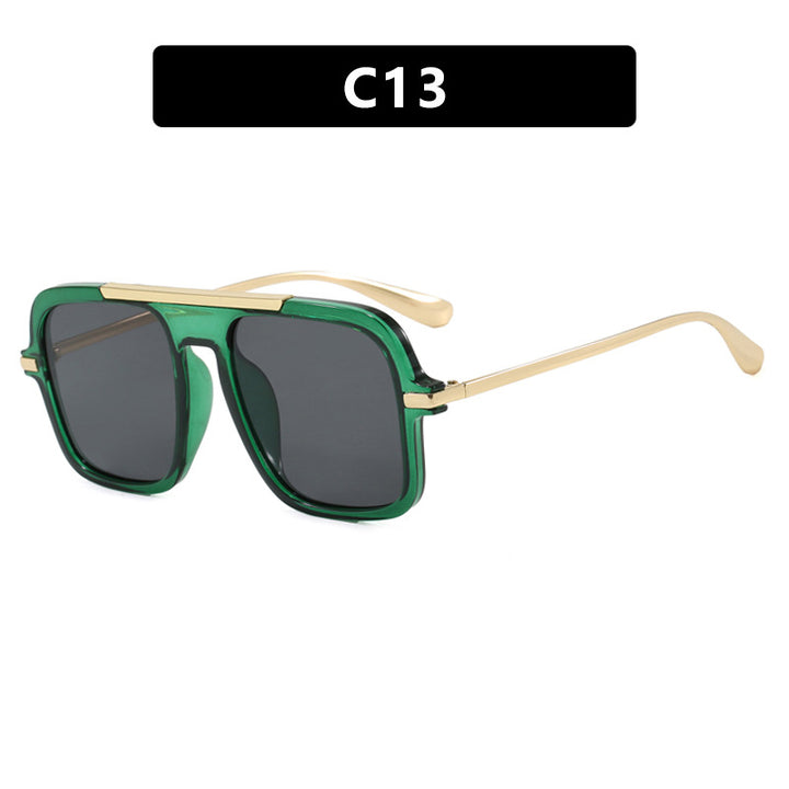 Women's square designer sunglasses with gold accents and protective UV filter Kalsten