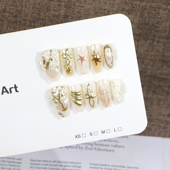 Artistic Press-On Nail Art Kalsten