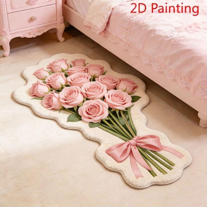 Floral Lavender-Themed Area Rug for Home