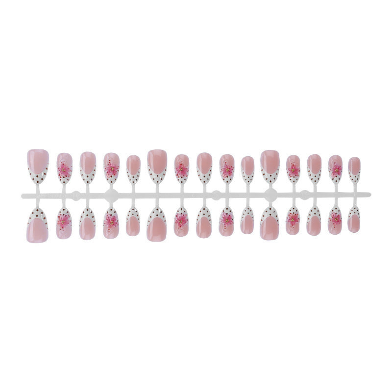 Artificial nail set with floral accents Kalsten