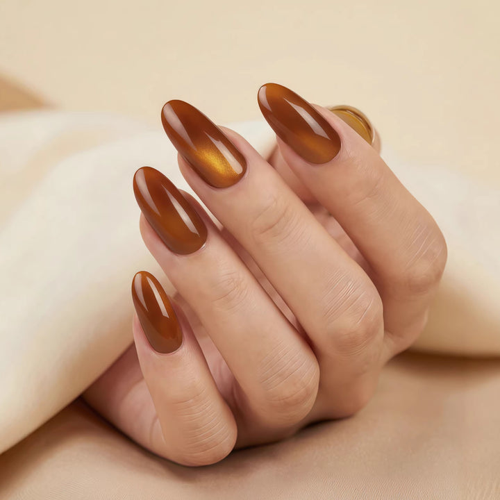 Glossy Almond-Shaped Press-On Nail Tips Kalsten