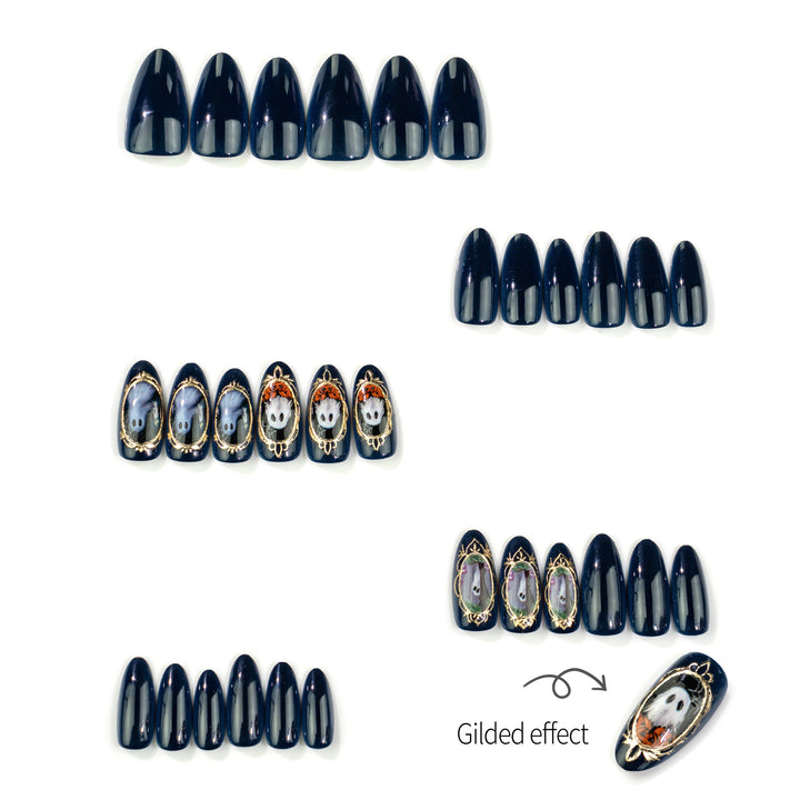 Halloween-Themed Press-On Nail Art Set