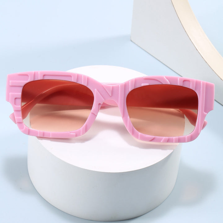 Women's fashionable square sunglasses with textured frame and UV protection Kalsten