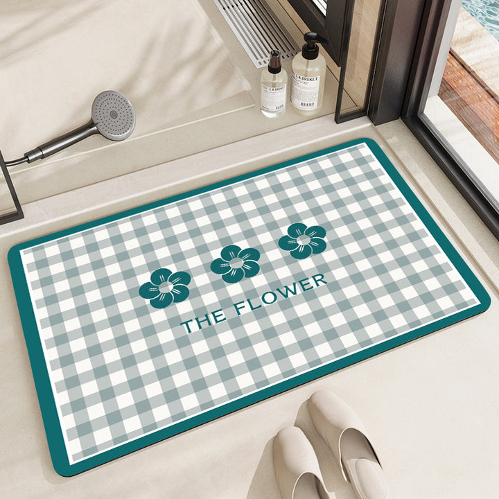 Stylish Floral Patterned Comfort Bath Mat Kalsten