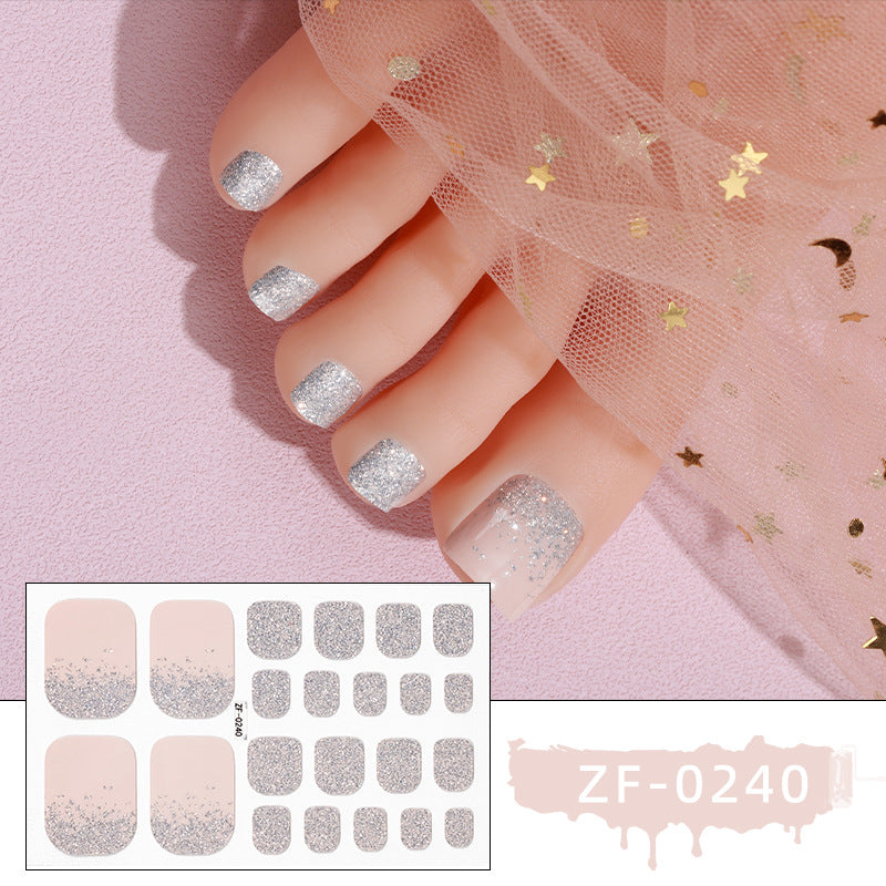 Sparkling Gel Toe Nail Wraps