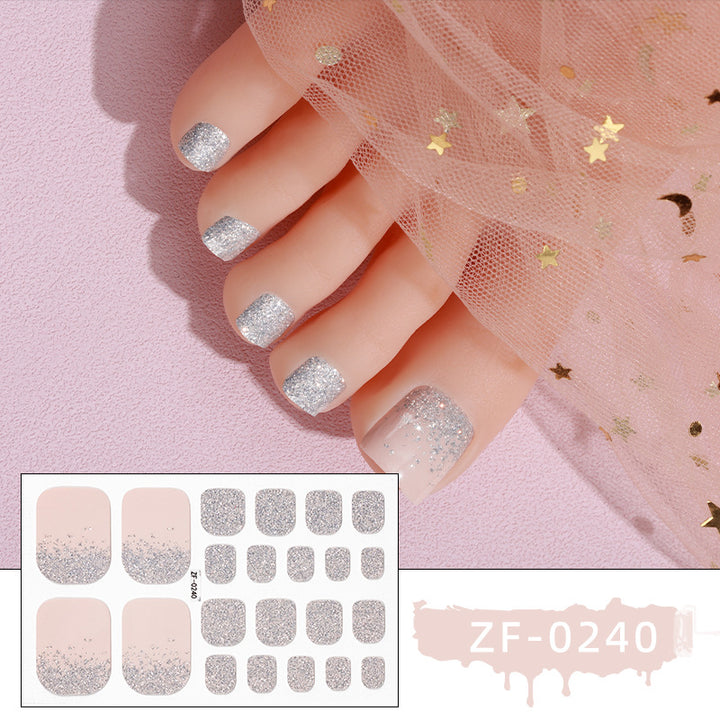 Sparkling Gel Toe Nail Wraps