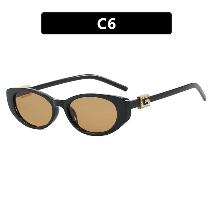 Women's cat-eye sunglasses with elegant metal frame and protective UV filter Kalsten